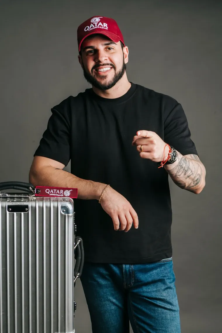 Leandro Portela pronto pra viajar